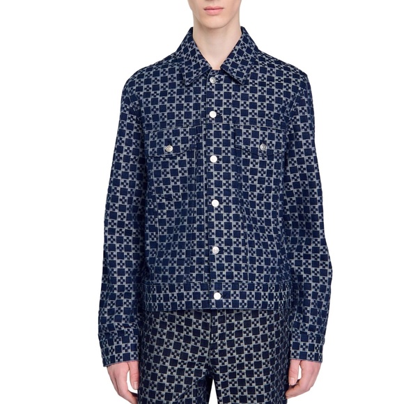 Square Cross Denim jacket